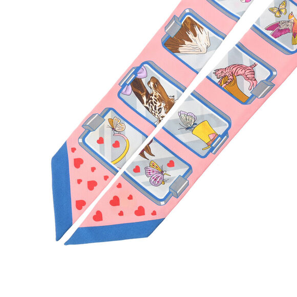 Hermes Twilly Story Pink/Multicolor #139886H27B - Picture 3 of 11